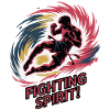 Dynamisches Kampfsport-Kampfgeist-Design