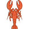 Red Lobster Illustration - Coastal Seafood Design
