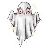 Cute Glowing Ghost Illustration