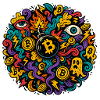 Vulkanischer Bitcoin Chaos Design