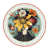 Flower portrait with nature accent