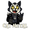 Gothic cat metal design