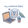 Kawaii Cat with Pizza Design