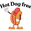 Fröhlicher Hotdog Cartoon Print