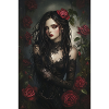 Black elegance with rose accents