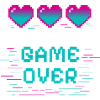 Retro Pixel Heart mit Gaming-Motiv
