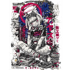 Cyberpunk Mädchen mit Graffiti-Design