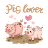 Cochons Amoureux à l'Aquarelle