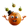 Playful orange