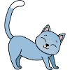 Happy Cat Playful Illustration