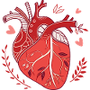 Anatomical Heart in Modern Style