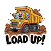 Construction Dump Truck Cartoon Design