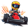 Racing Driver Cartoon Design