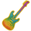 Bunter Glitter-Gitarrenrock Design