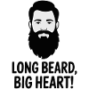 Long Beard Big Heart Illustration