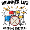 Living drum art motif