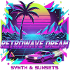 Retro Wave Sunset Car Illustration