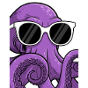 Casual octopus with sunglasses