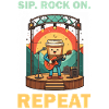 Coffee cup rock concert illustration
