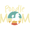 Poodle Mum Retro Sunset Design