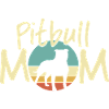 Pitbull MOM Sunset Silhouette Design