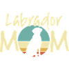 Labrador Mom Retro Sunset Design