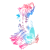 Bunte Kampffisch-Illustration mit Mot Beauté