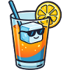 Limonensommer mit Eiswürfel und Sonnenbrille