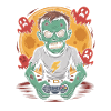 Spooky Zombie Video Gaming Halloween Gamer