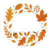 Conception de couronne de feuillage d’automne