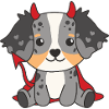 Australian Shepherd Happy Halloween Devil Costume
