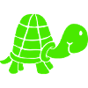 Little turtle smiling friendly happy