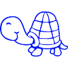 Little turtle smiling friendly happy