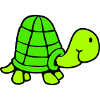 Little turtle smiling friendly happy