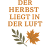 Herbstgedicht mit Laubmotiv