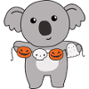 Koala Happy Halloween Pumpkin Bat Costume