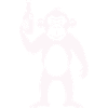 Humorous monkey with bottle