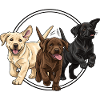 Happy Labrador Puppy Illustration