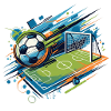 Dynamische Fußballillustration für aktive Fans
