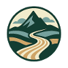 Painting motif mountain path nature design