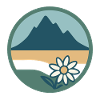 Berglandschaft mit Blumenmotiv