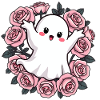 Fantôme avec des roses