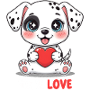 101 % Amour Chiot Dalmatien