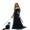 Belle fée princesse et chat