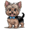Cute Yorkshire Terrier with bow