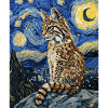 Lynx Van Gogh Style Starry