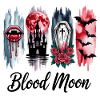 Blutmond 4 ScheibenGothic Halloween Motiv