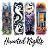 Haunted Nights Spooky Halloween Houses & Ghosts