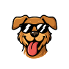 Cool dog with sunglasses