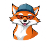 witziger Fuchs mit Brille und Cap